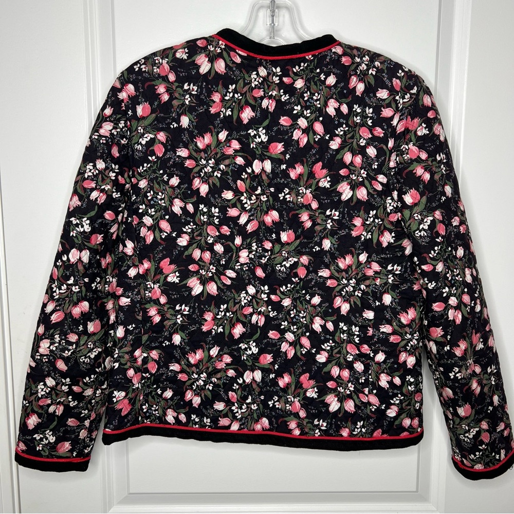 Vintage Y2K Boxy Quilted Boston Traveler Floral Women's Blazer Sz Med / Large - Picture 6 of 10